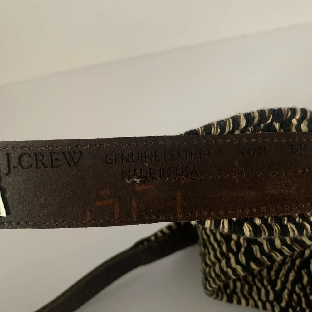 J. CREW Women’s Brown and Black Woven Belt